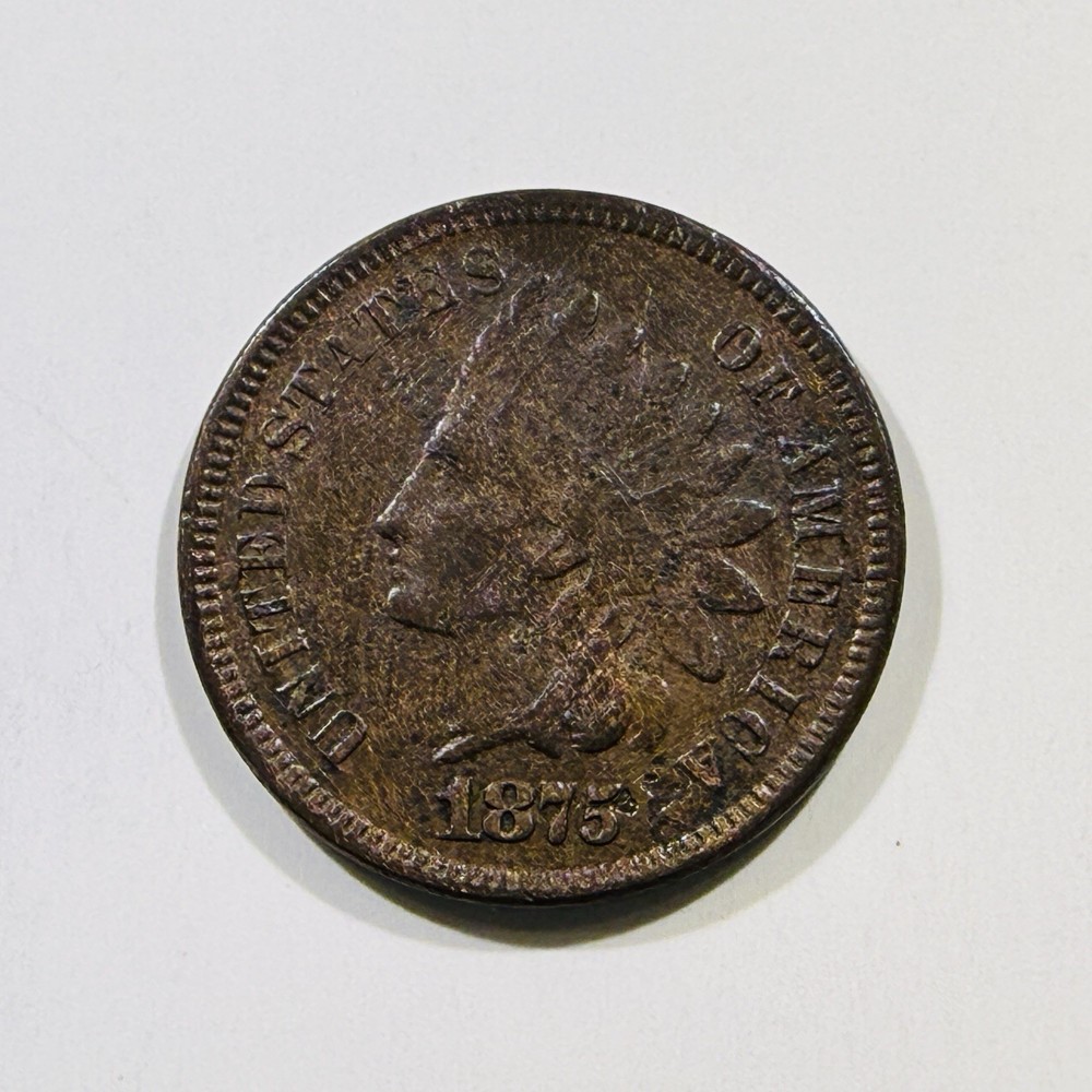 1875 Indian Head Cent - Choice VF Details