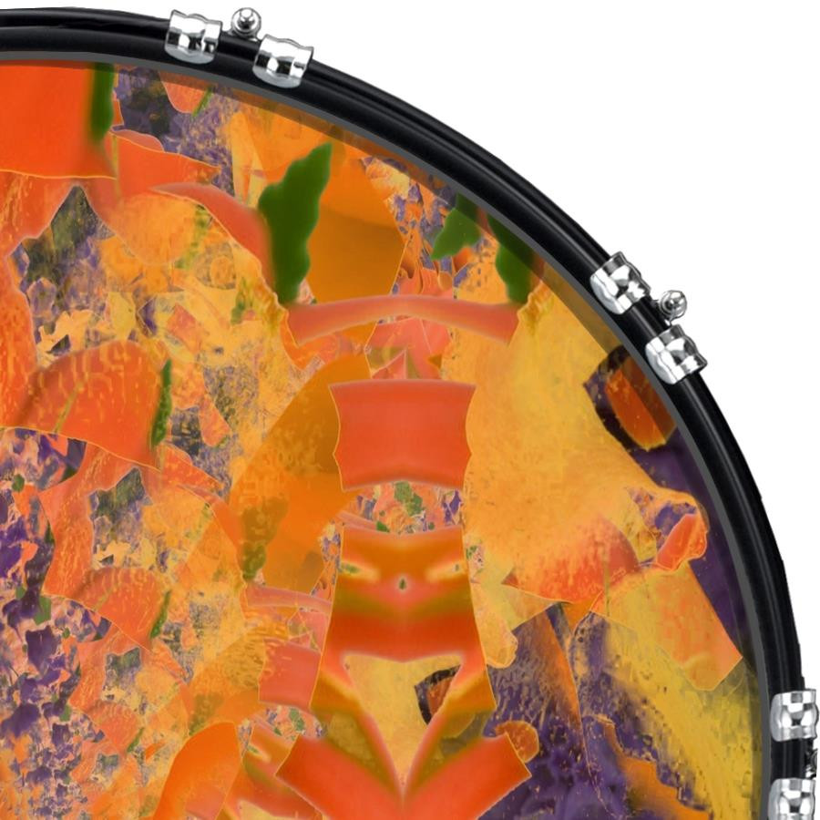 20" Custom Bass Kick Drum Front Head Graphical Colorful 10