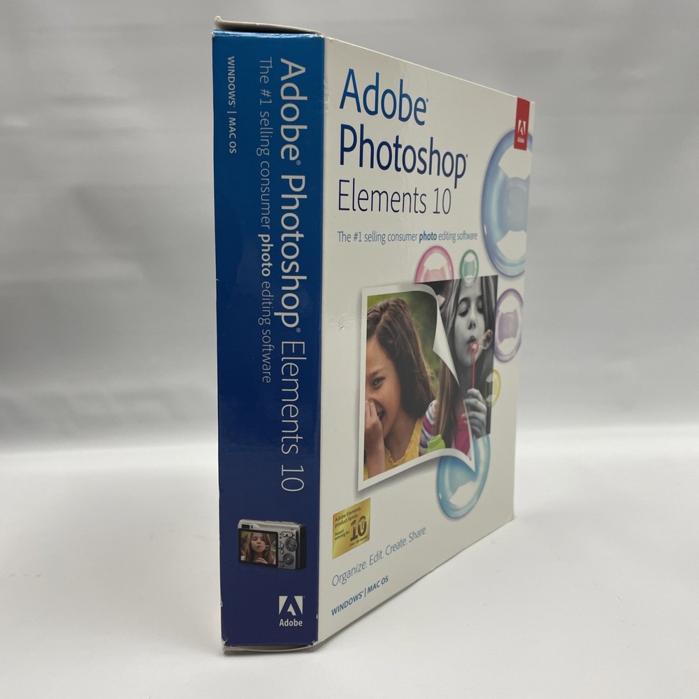 Adobe Photoshop Elements 10 for PC Mac Includes serial number Photo Editing