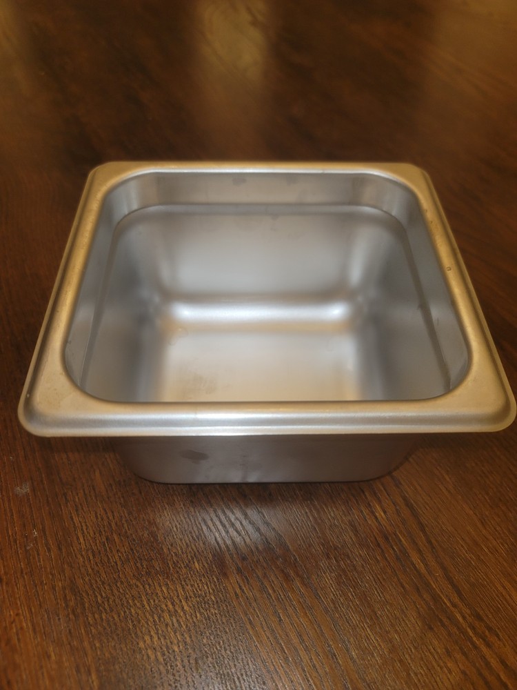 Winco SPJH-604 4" S/s Solid Steam Table Pan 1/6 Size Heavy Weight