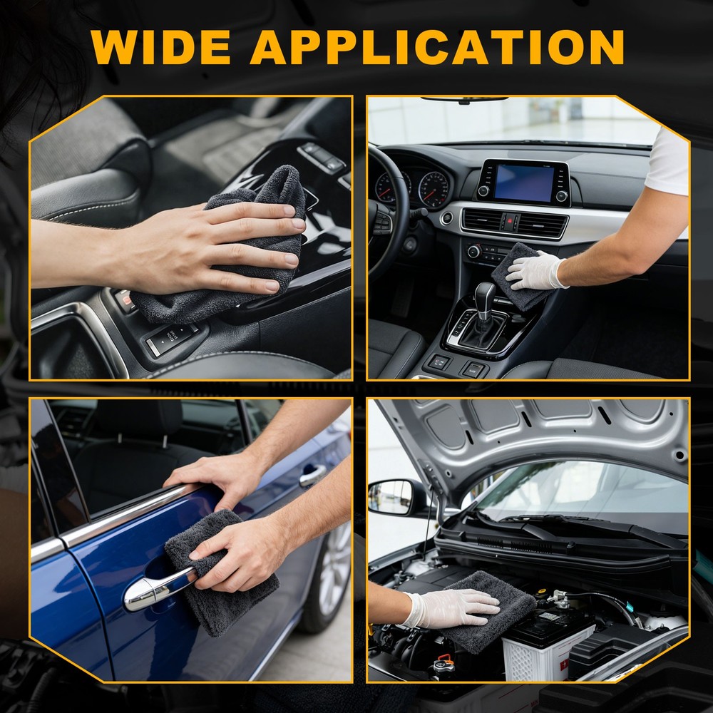 2pcs 16x24" Microfiber Car Towels for Grey