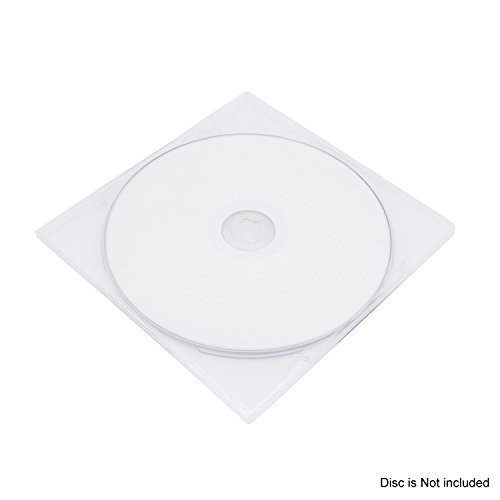 5.2mm Durable CD Case, Slim Single Disc Clear PP Poly Plastic Cases, 25 pack.