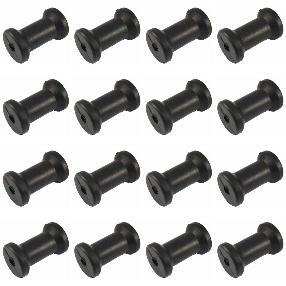 16-Pack Tough Guy Marpac 7-1875 5" Boat Trailer Spool Roller - Black Rubber, 5/8
