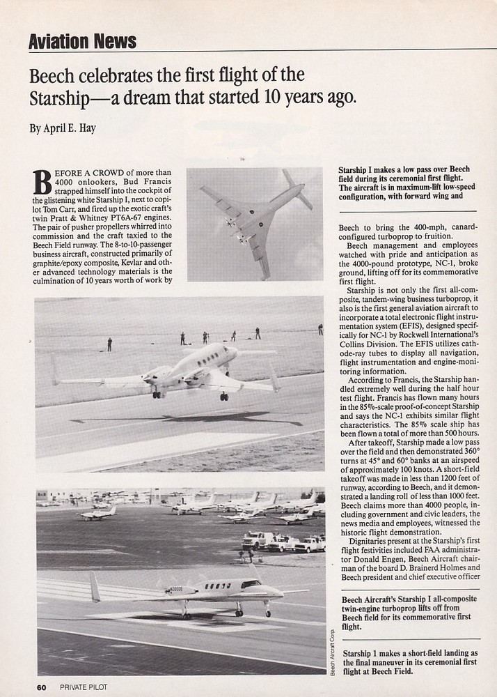 Beechcraft Starship Aircraft Report 3/26/2023p