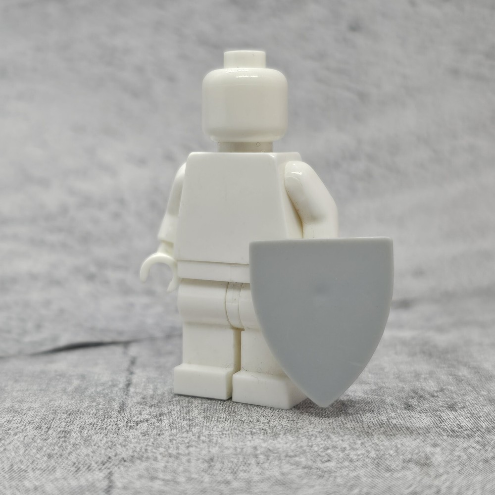 5pack Custom classic Plain Gray Shield Block Accessory for Minifigure A7CSGY1