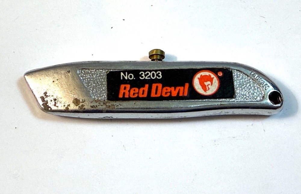 Red Devil Small Vintage Box Cutter Utility  Knife Mini Blade 3203