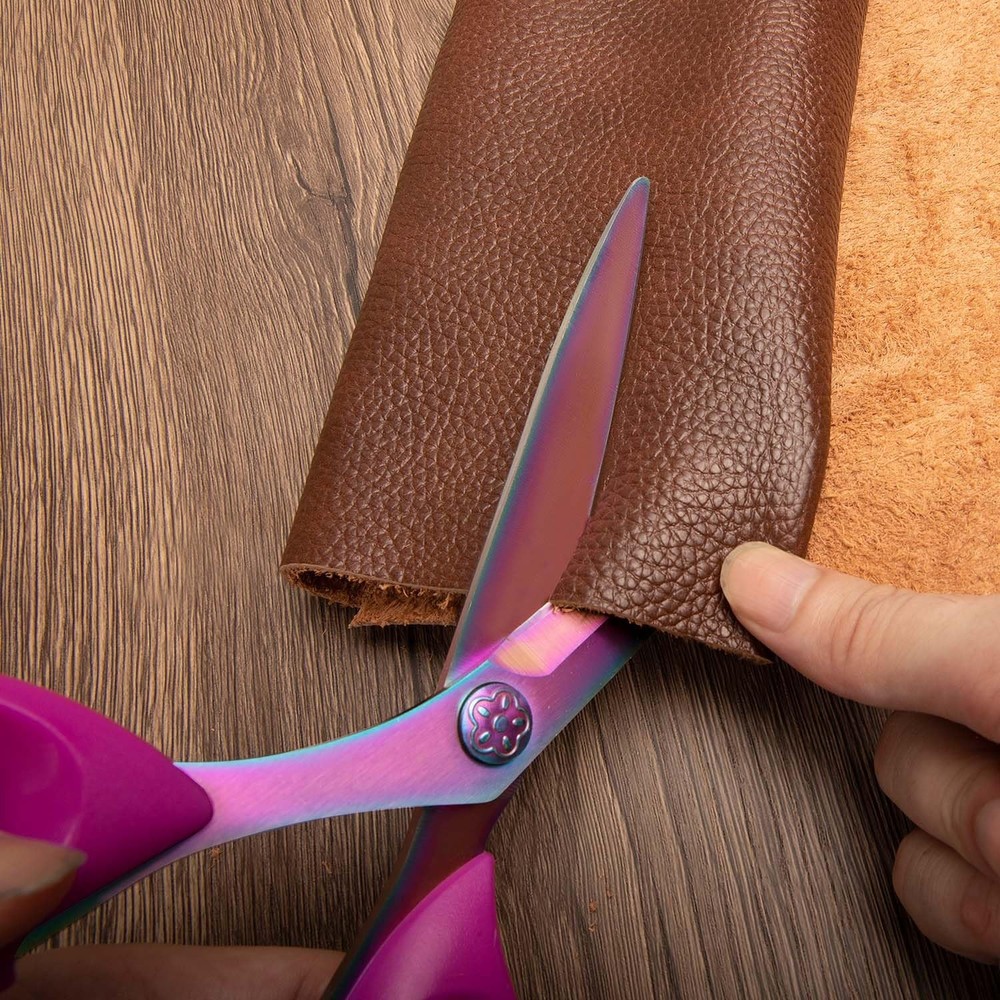 Left Handed Sewing Scissors for Fabric Cutting, Professional Sharp Heavy Duty...