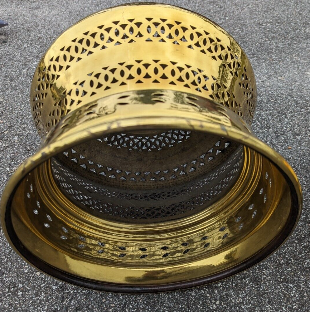 Middle Eastern Turkish Brass & Copper Incense Burner Brazier Warmer Eagle Top