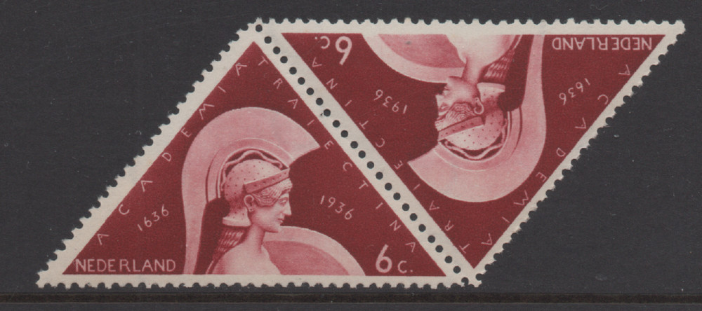 Netherlands 1936 6c Utrecht University Foundation Pair MUH