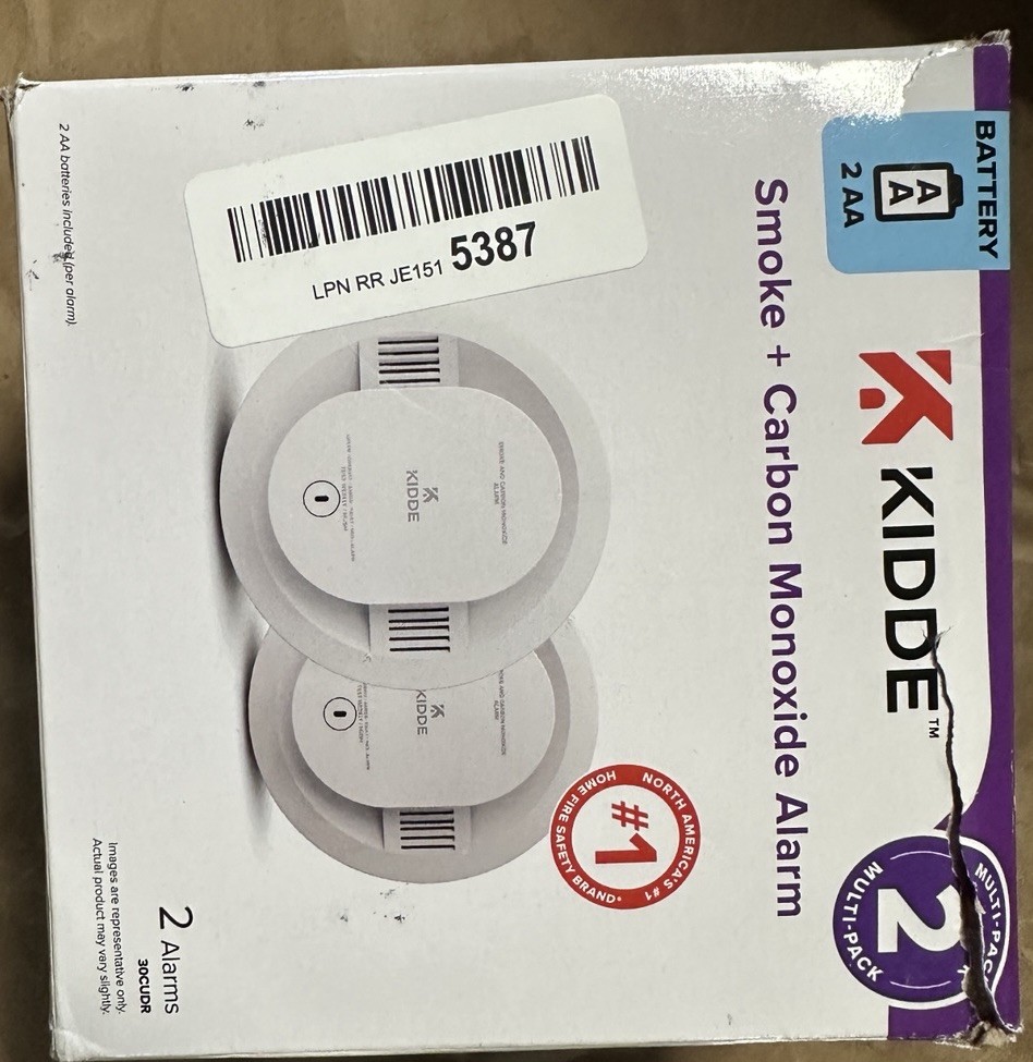 Kidde Smoke & Carbon Monoxide Detector, AA Battery Powered, 2 Pack