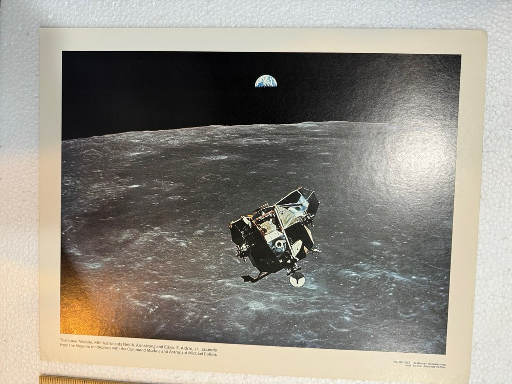 vintage NASA apollo Mission Lithograph
