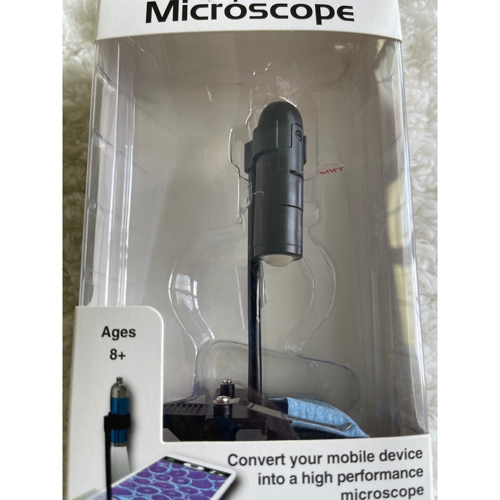 ScienceWiz Clip On Microscope Mobile Device Into High Performance Single Lens