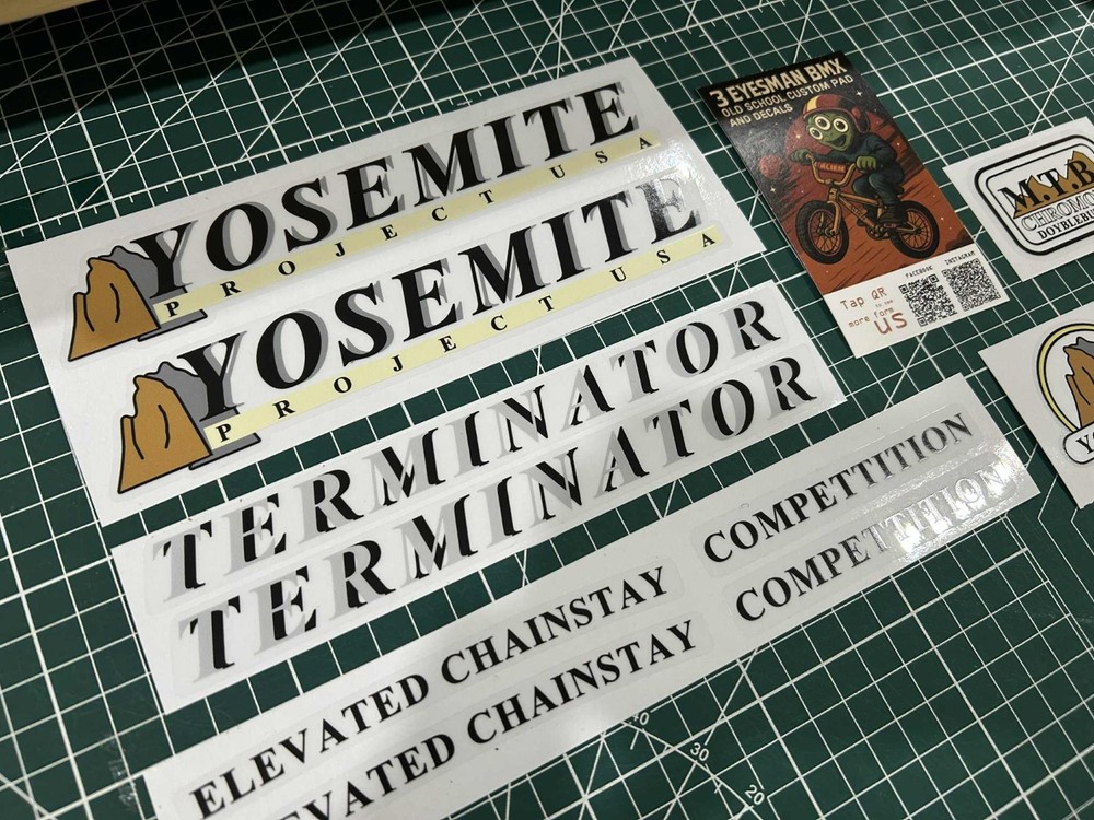 Yosemite terminator MTB sticker decals