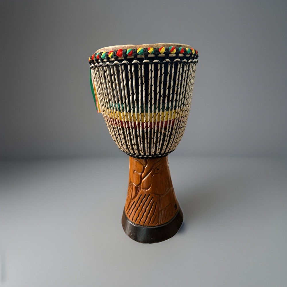 African Djembe Drum, 21"h x 12"w