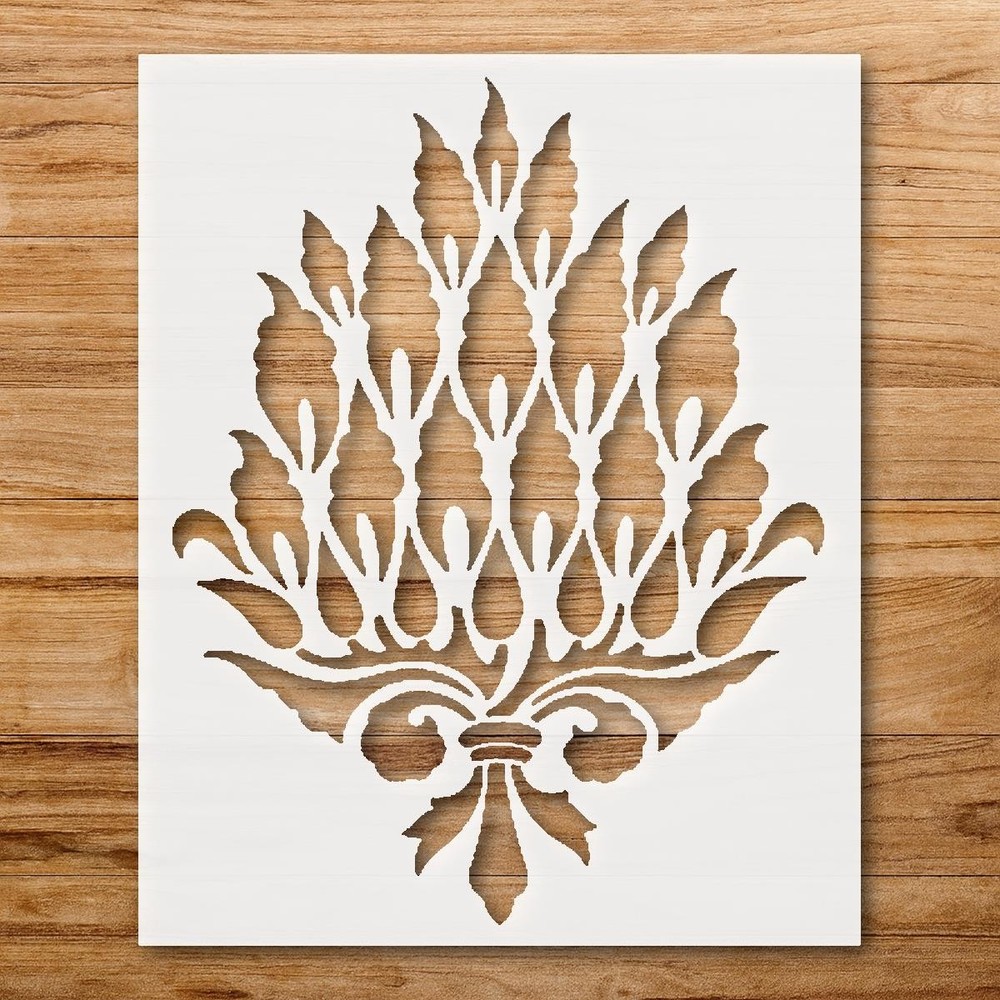 Decorative Plant Forms Symmetrical Home Decor Reusable Stencil - StencilAir