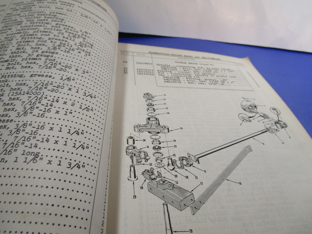 REPAIR CATALOG MOLINE MODEL UNI-COMBINE R-2014