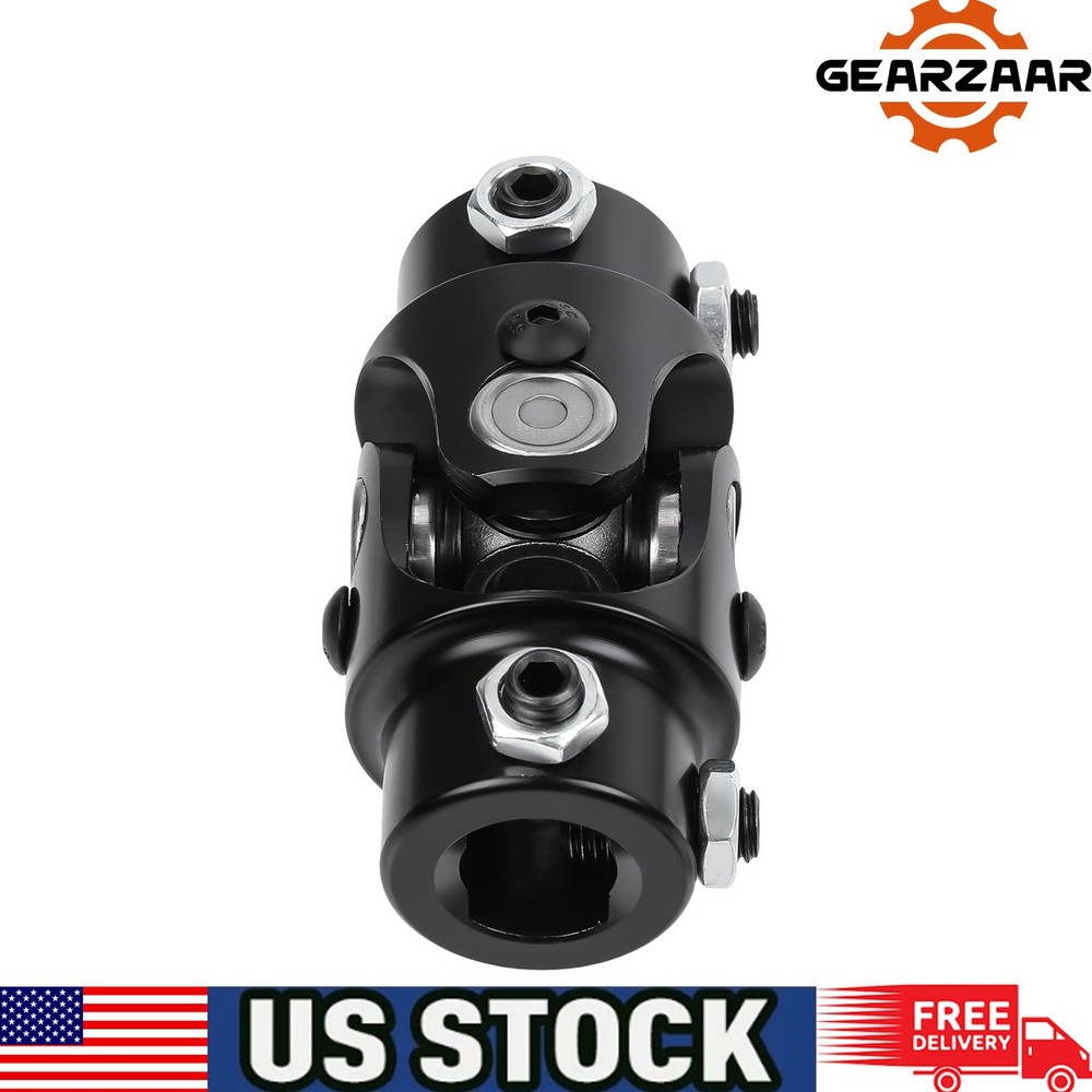 New 3/4"DD X 3/4" DD Single Steering U Joint Coupler Black Steel Universal Shaft