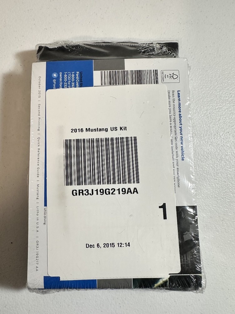 2016 Ford Mustang Owner's Manual Set OEM
