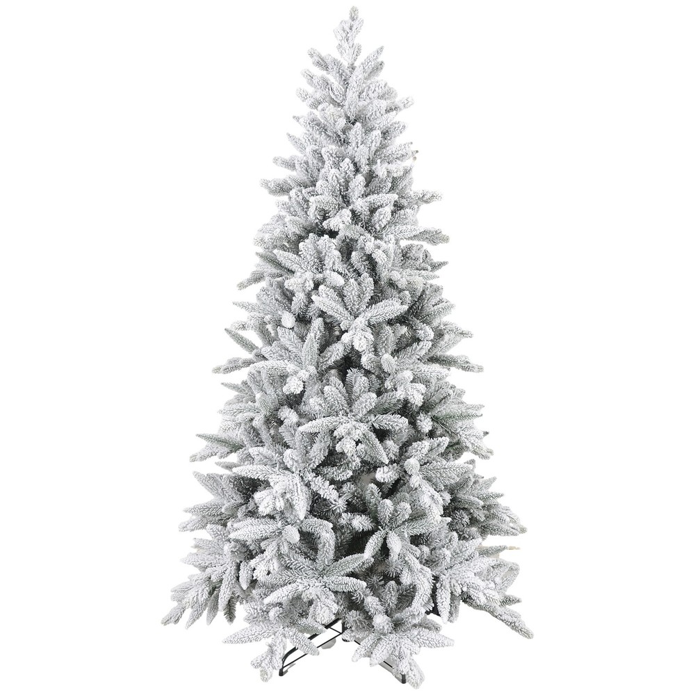 6 Foot Snow Flocked Artificial Christmas Tree, Easy Assembly