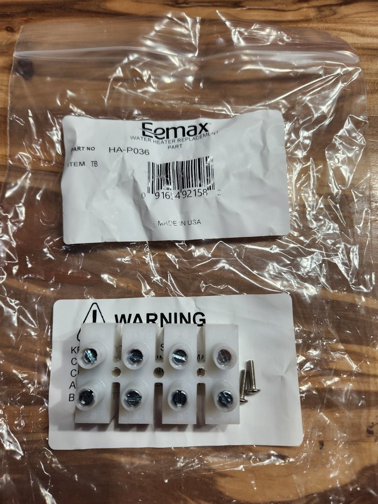 Ecosmart, Eema and Rheem tankless water heater terminal block - TB Med, HA-PO36