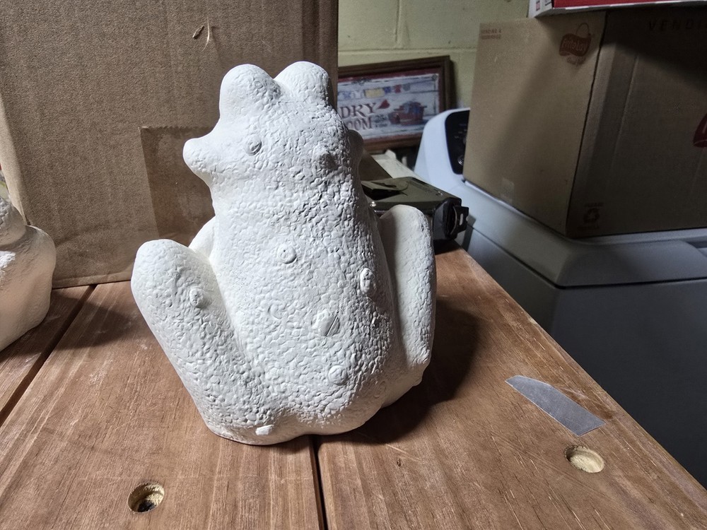 Two frogs 6" tall Ceramic Bisque Ready To Paint