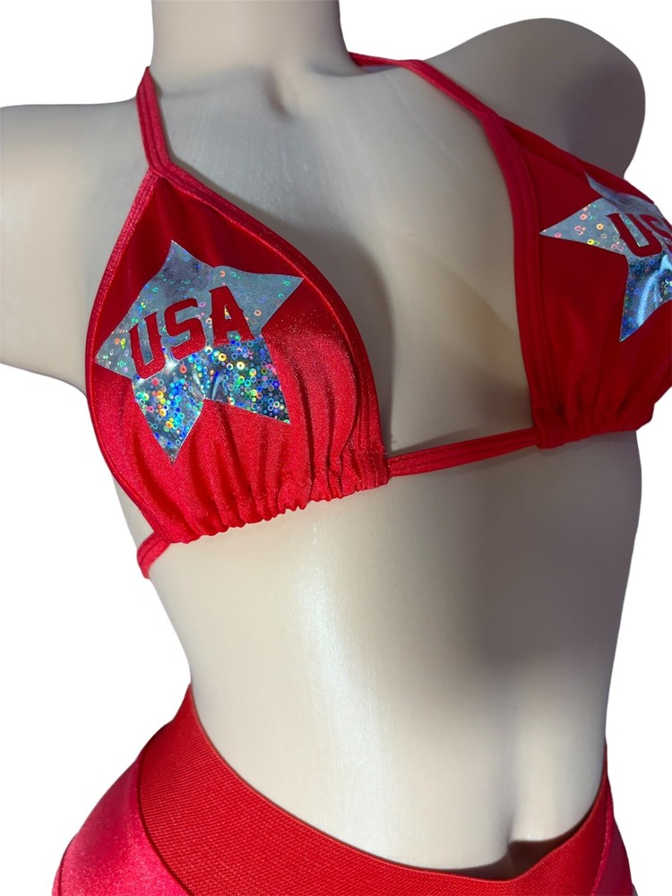 EXOTIC DANCEWEAR STRIPPER 2 PC Red