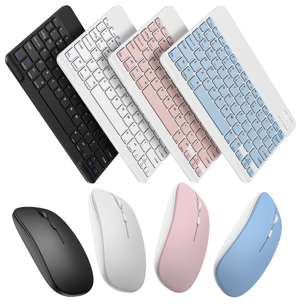 Wireless Keyboard Mouse Combo - Rechargeable Bluetooth Set For Mac iPad PC | USA
