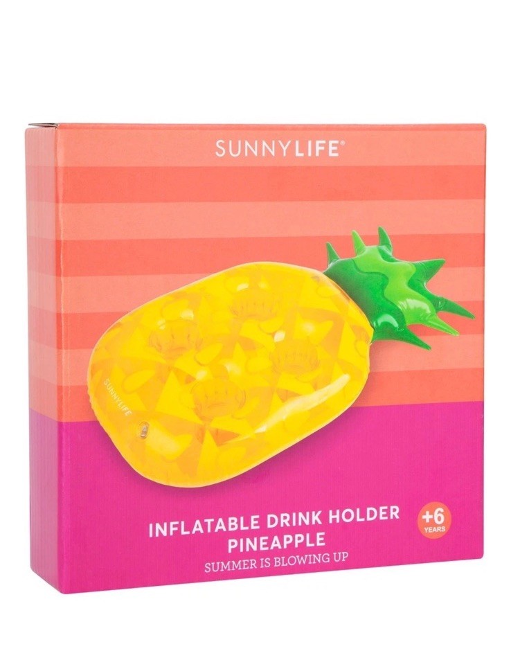 Sunnylife Inflatable Pool Drink Beer Holder Pineapple