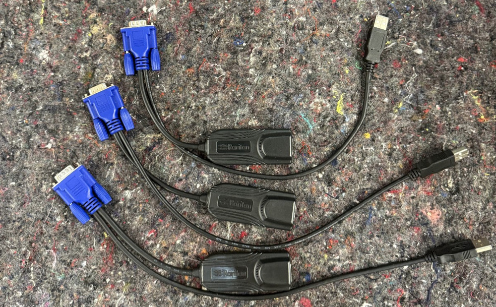3x Raritan Dominion DCIM-USB USB KVM KX Switch CIM POD Interface Module Cable