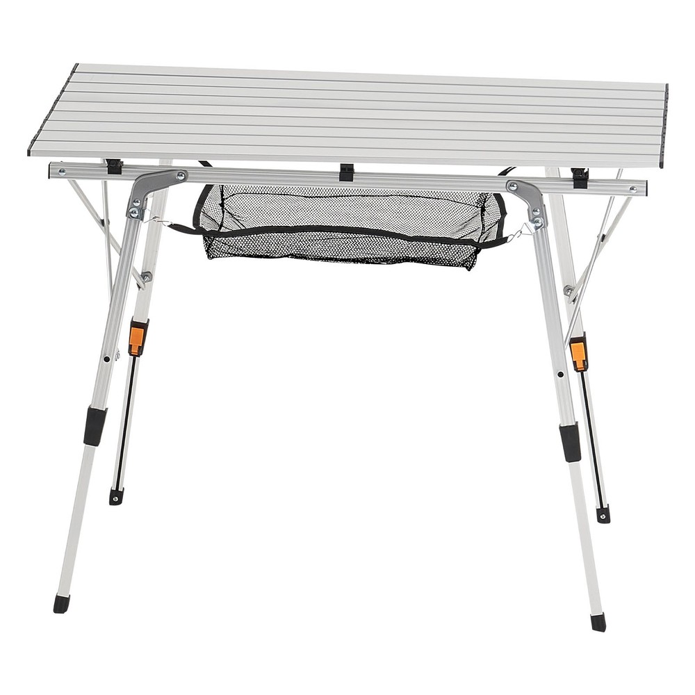 Ultralight Folding Camping Table Aluminum Roll Up with Mesh Layer