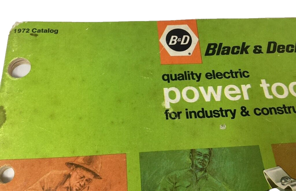 1972 Black & Decker B&D Power Tool Catalog Drill Sander Grinder Tools