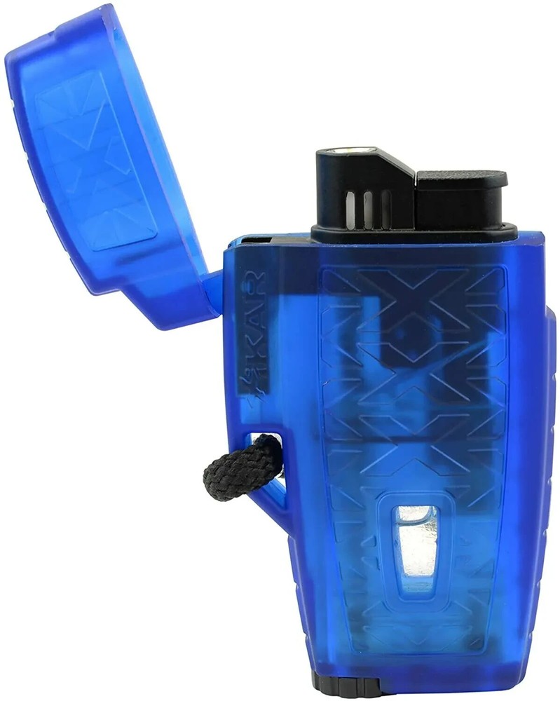 Xikar Stratosphere II High Altitude Lighter, Single Jet Flame, Windproof Blue