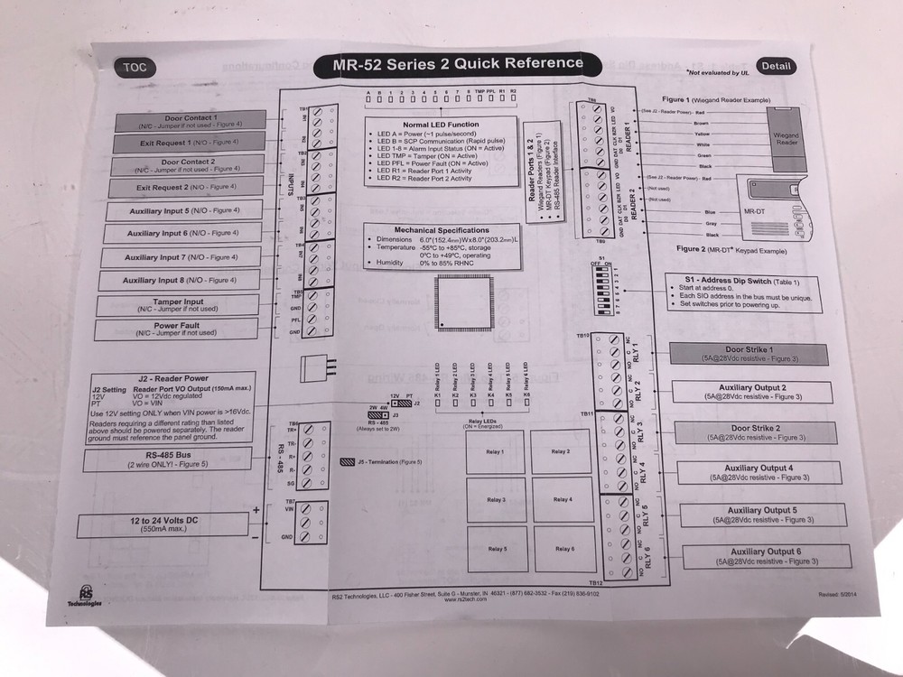RS2 Technologies MR52 Dual Reader Interface Module / Mercury