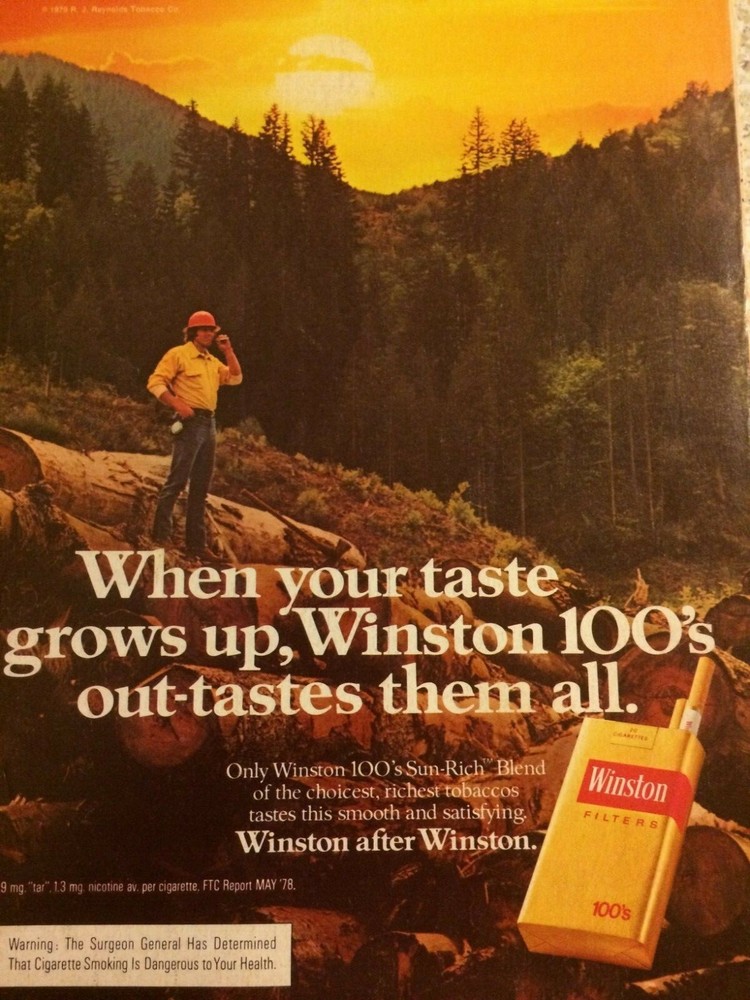 Winston Cigarettes, Full Page Vintage Print Ad