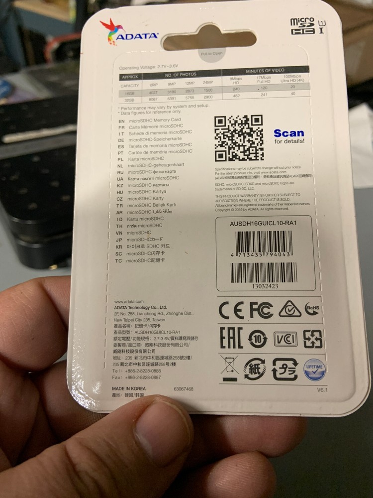 ADATA 16GB microSDHC Class 10 Memory Card with Adaptor