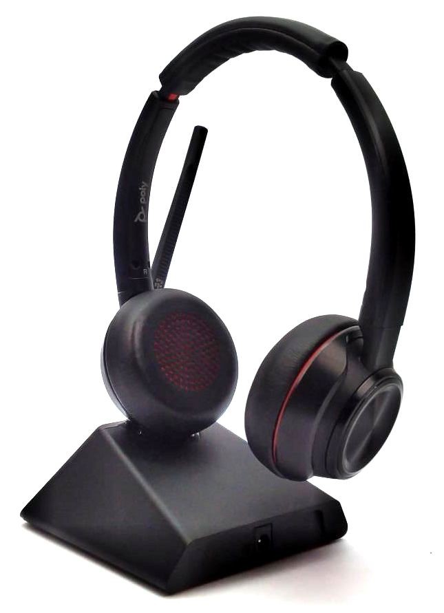 Poly HP W8220T DECT Headset Double Sided Wireless with Charging Cradle & Mic