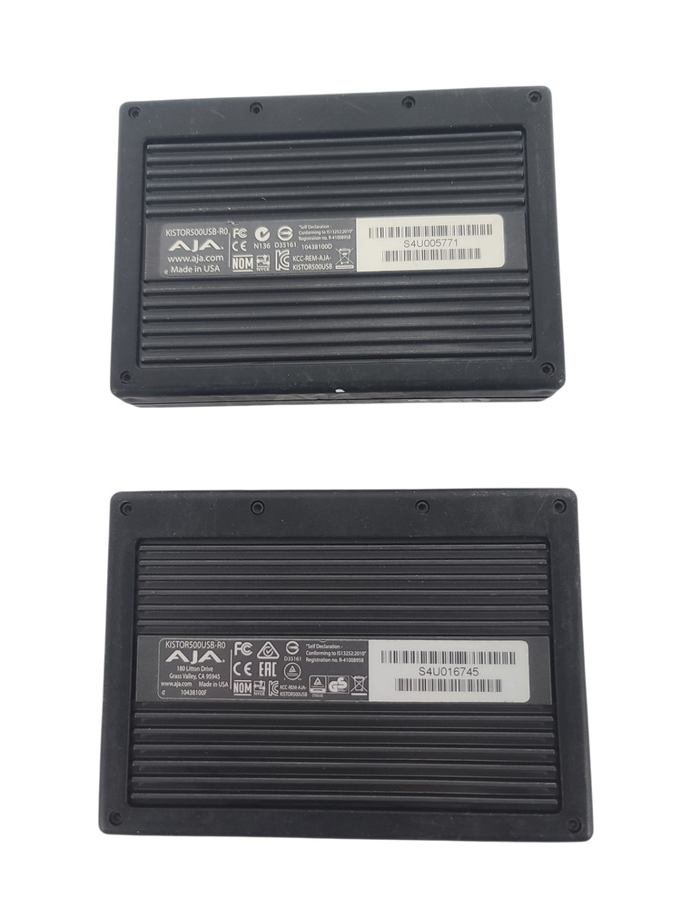 (2) AJA KiStor500USB-R0 512 GB Storage Module (C2066-231)