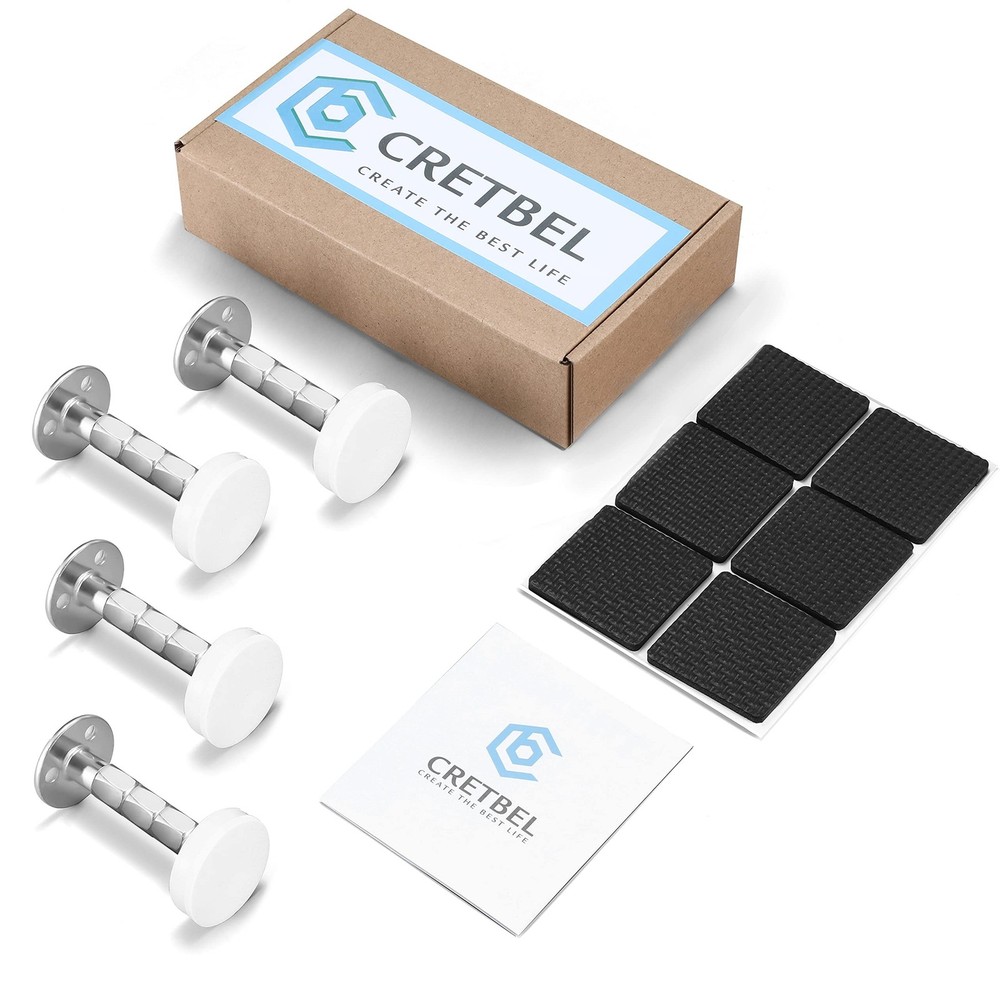 4PCS Adjustable Threaded Bed Frame Anti-Shake Tool (Upgraded), Headboard Stop...