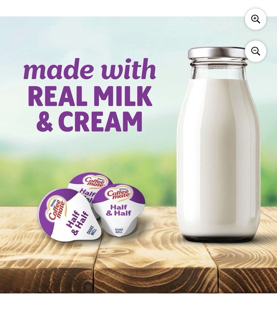 Coffee Mate Liquid Creamer Half & Half Portion 9 ml, 180 ct