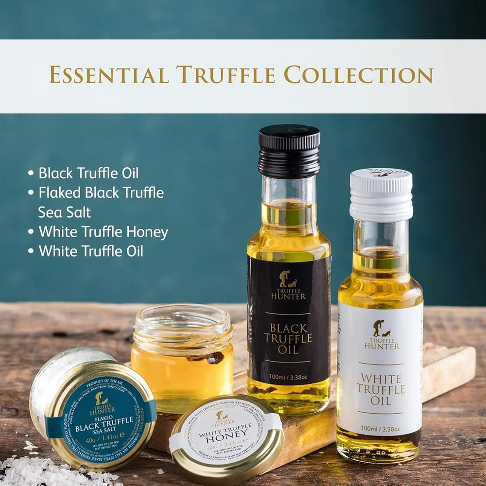 TruffleHunter Preserved Truffle Selection Gift Set - Black & White Truffle Oil