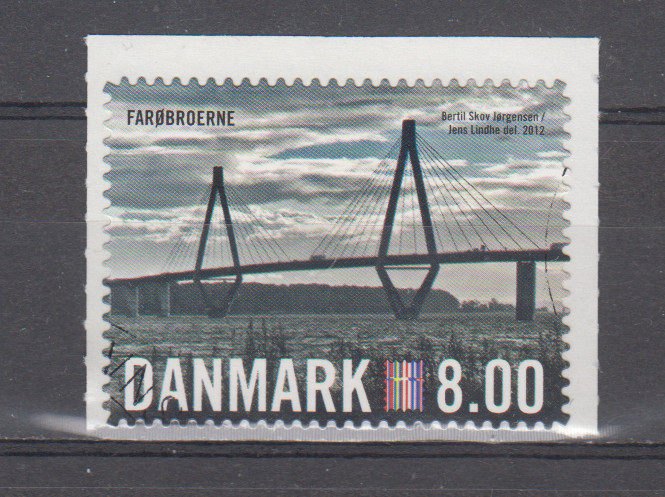 DENMARK  :  2012 - USED - SCOTT # 1582  BRIDGE