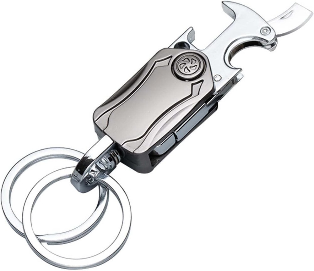 Multi-Function Keychain for Men Bottle Opener Phone Stand