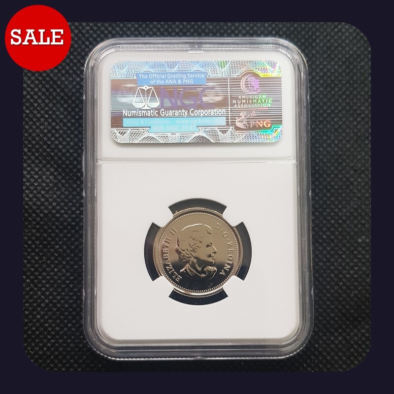 SLABBED | 2010 COLORISED CANADA 25 CENT CONGRATULATIONS MS66 DPL NGC