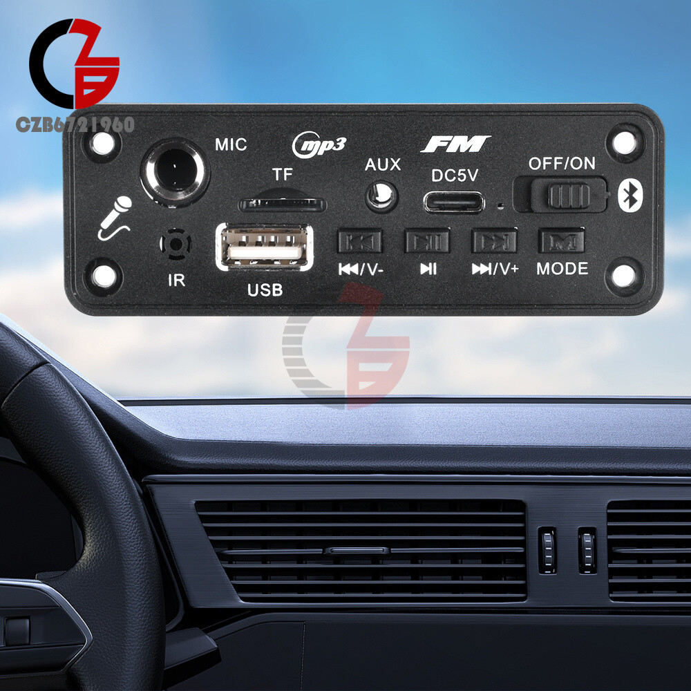 MP3 Bluetooth5.3 Power Amplifier Decoder Board USB TF FM Radio 2*3W Audio Player