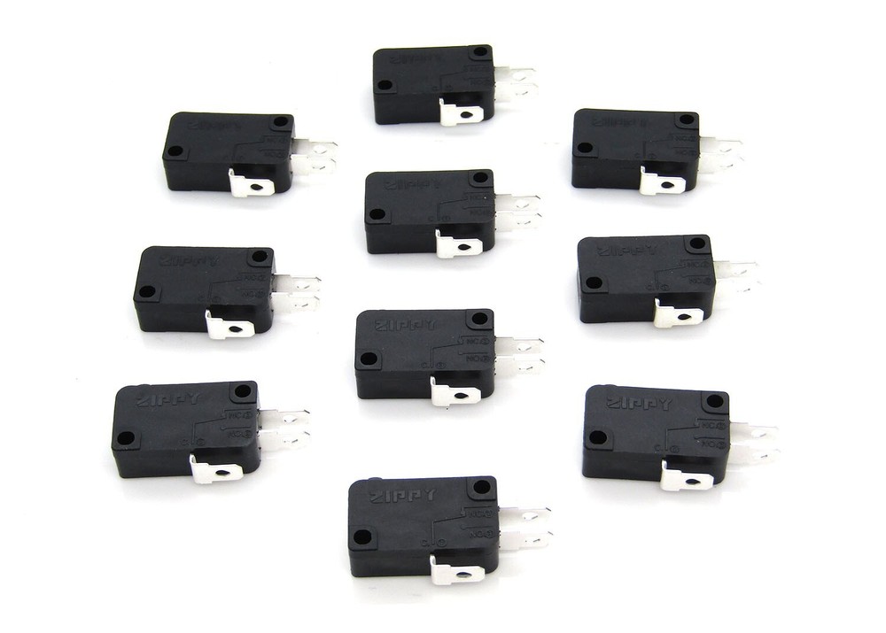 10 Pack of Zippy 20g .187" Microswitch For Arcade Joysticks & Pushbuttons
