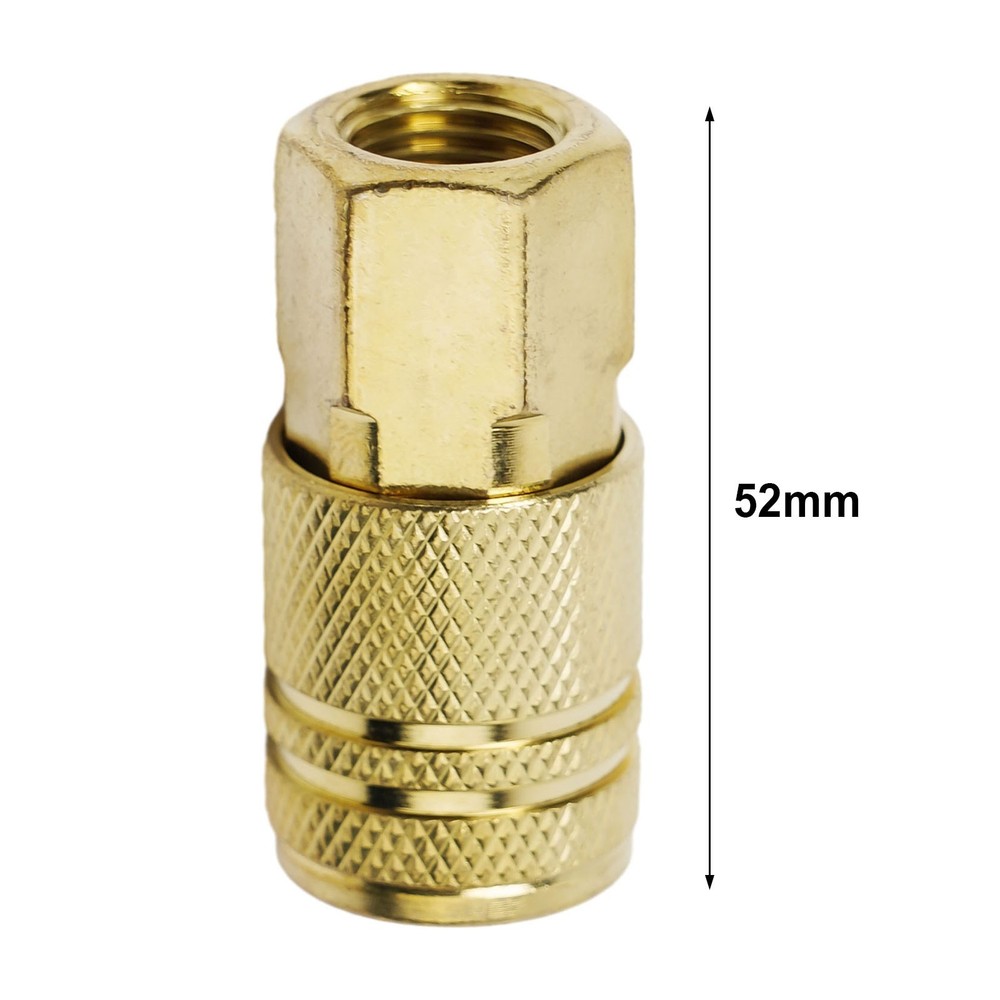 Sturdy Brass Quick Coupler Air Hose Connector Set for Compressor 5 Pcs Pack