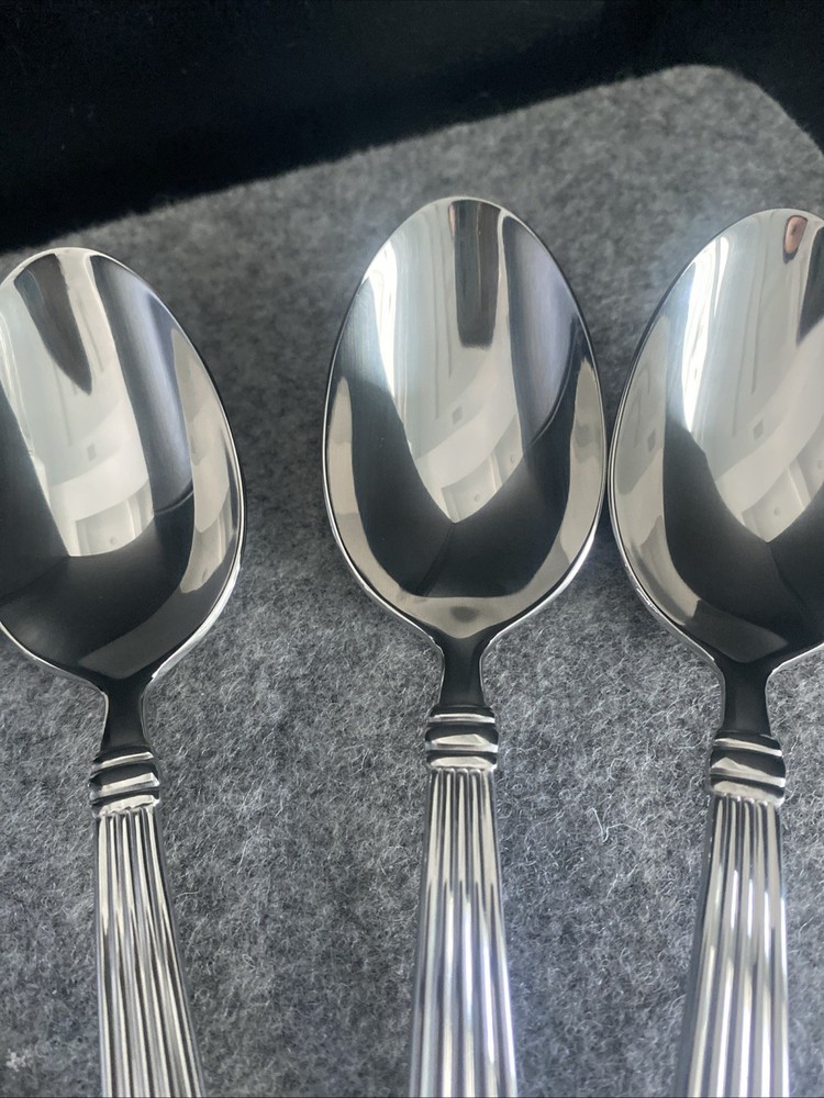 6 REED & BARTON CRESCENDO II Dinner Spoon Stainless 18/10 Flatware