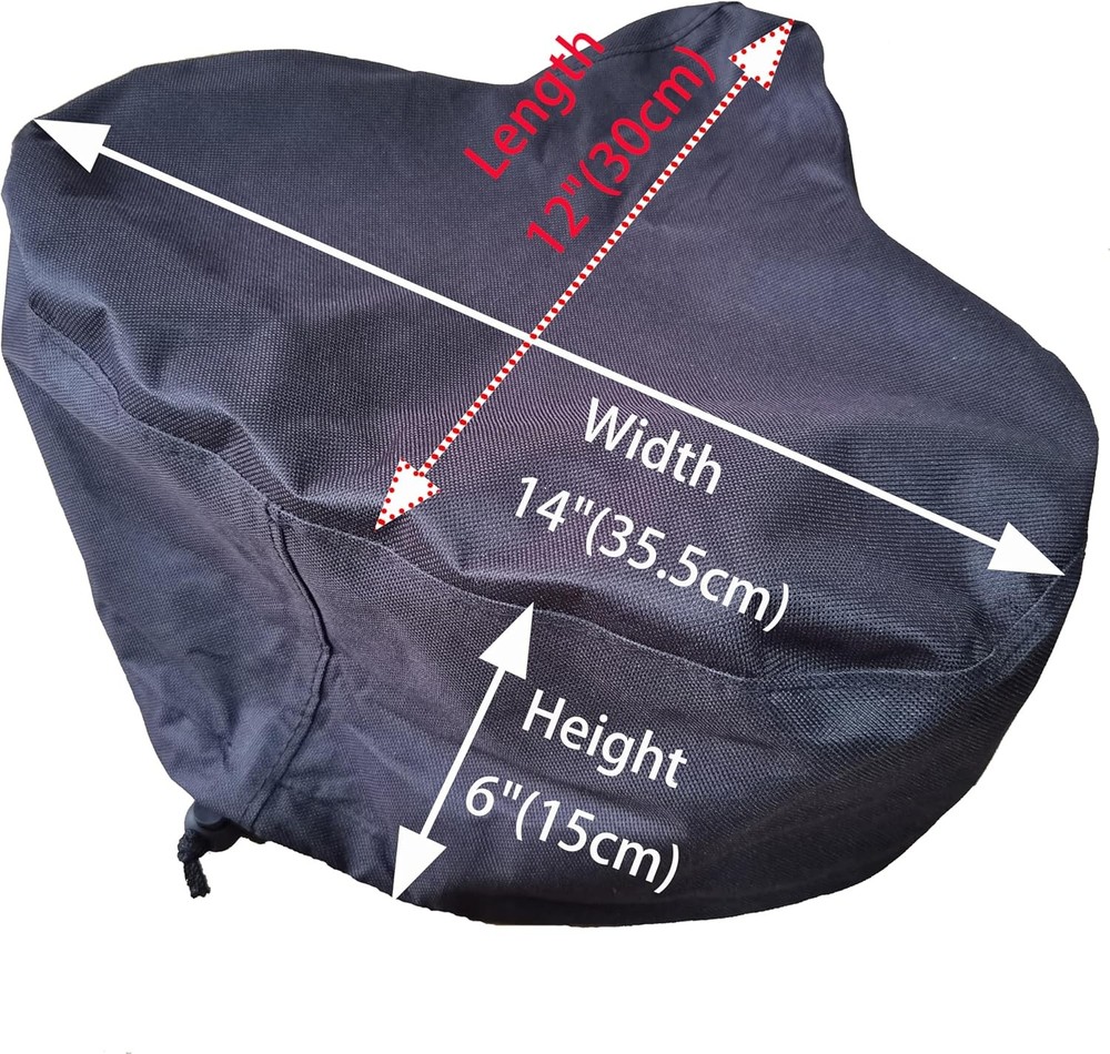 Oversized Extra Large UV Protective Waterproof Bike Saddle X-Large, Black