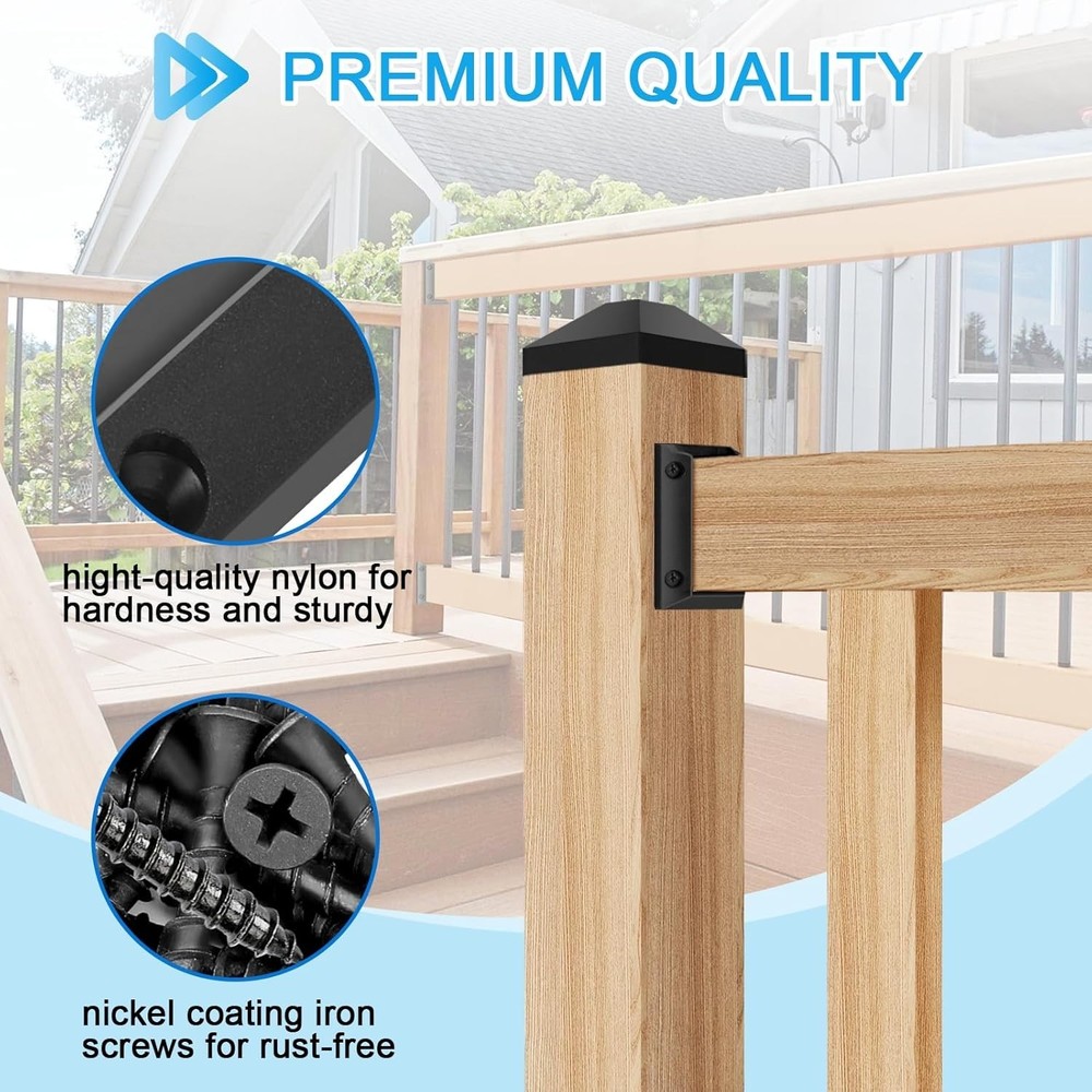 30PCS Deck Railing Bracket Connectors for 2x4 Railing Wood Post, Railing Post...