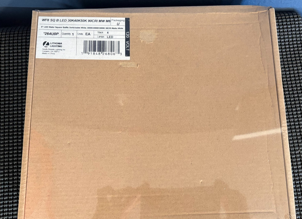 Lithonia Lighting WF8 Square Baffle 8" Wafer-Thin LED Downlight